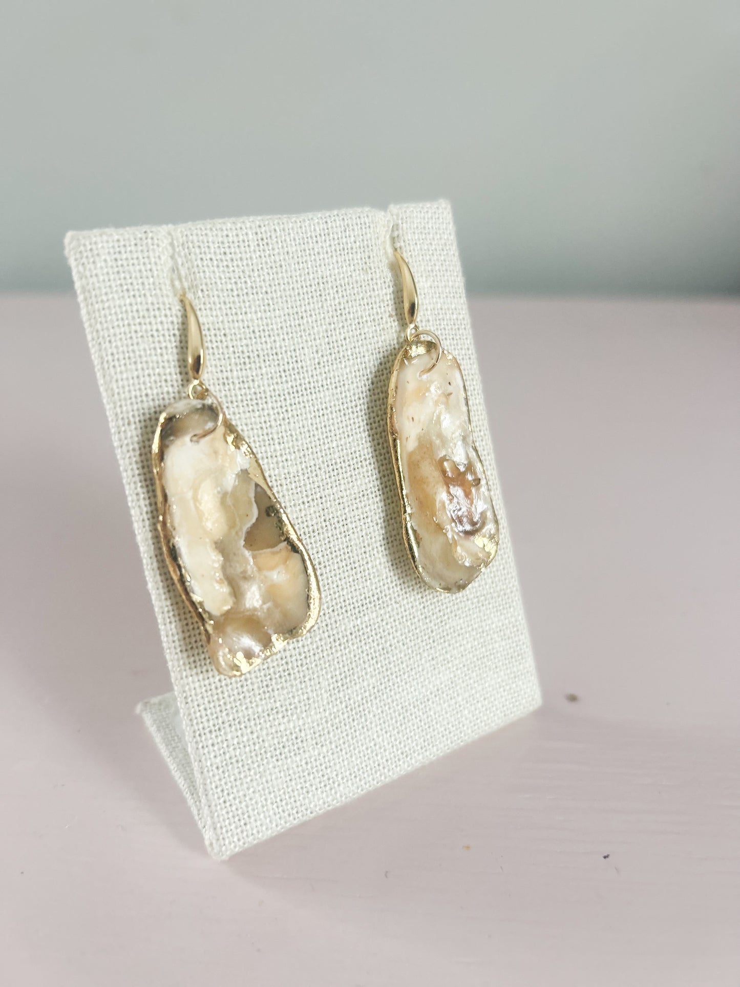 Pearlized Shell August Hook Earrings