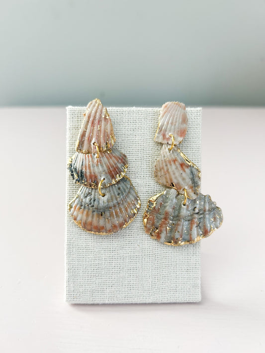 Grey and Orange Love Story Earrings