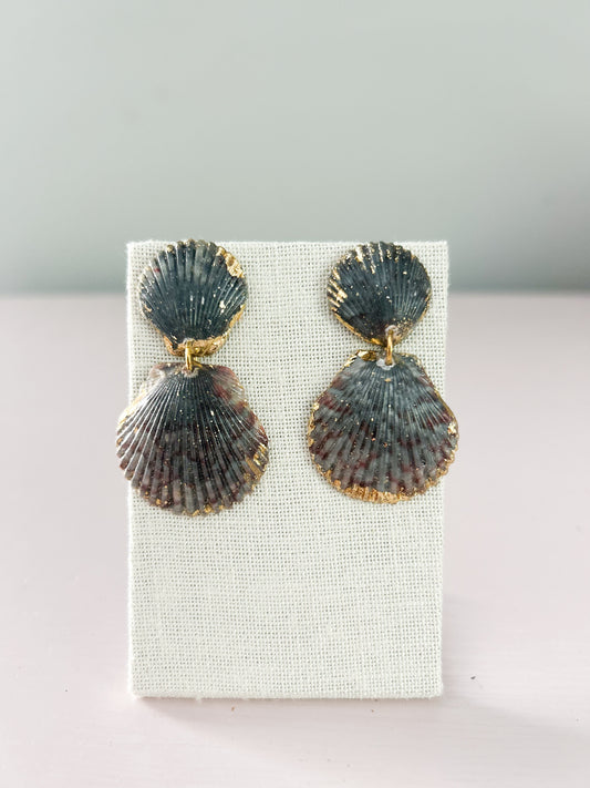 Blue Invisible String Earrings