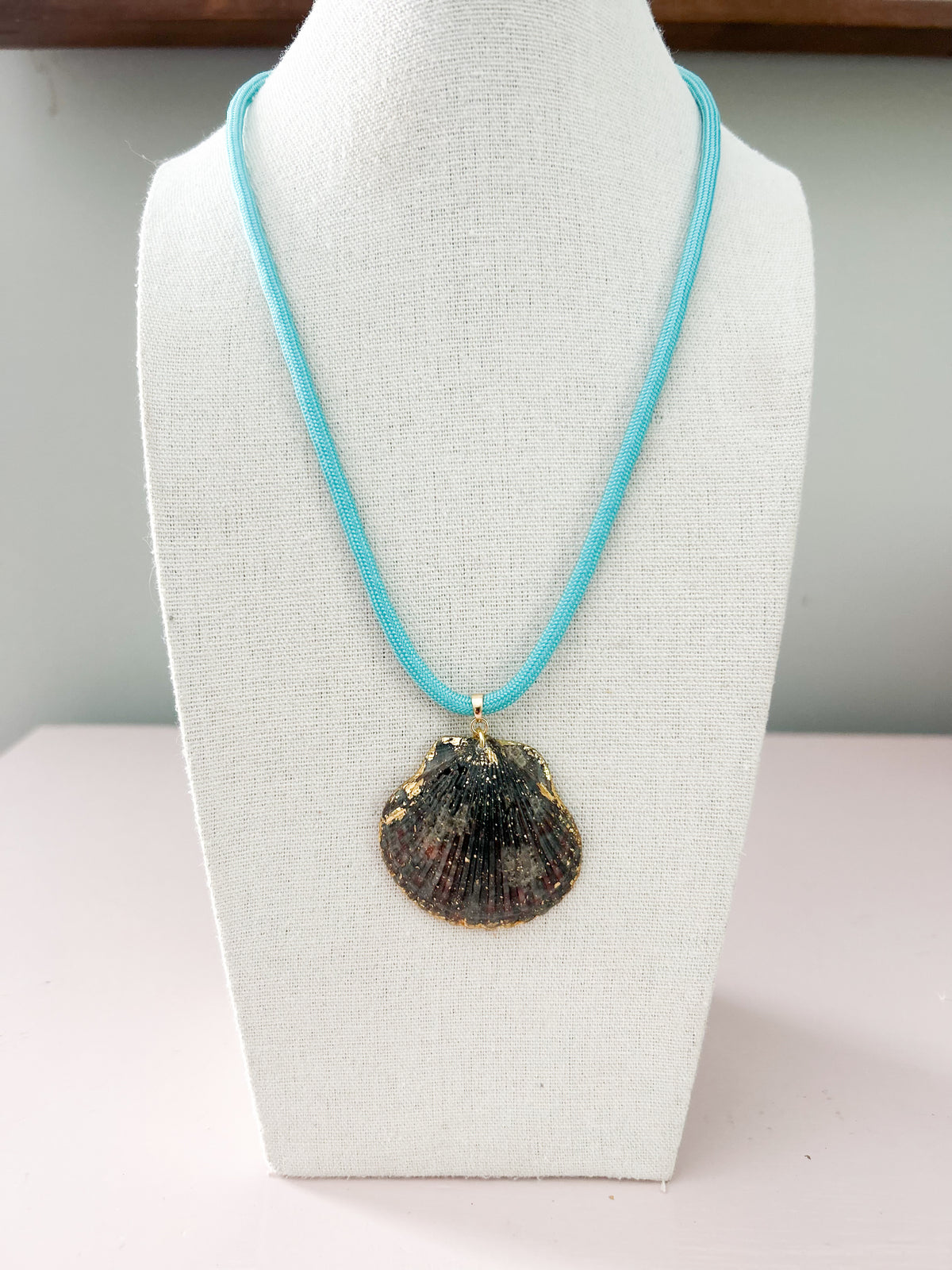Teal Black Fate of Ophelia Necklace