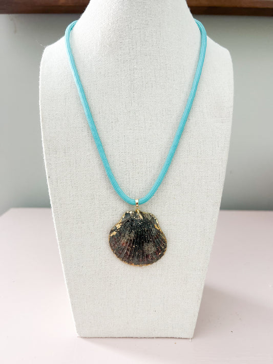 Teal Black Fate of Ophelia Necklace