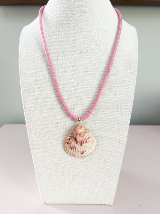 Pink Cord Fate of Ophelia Necklace