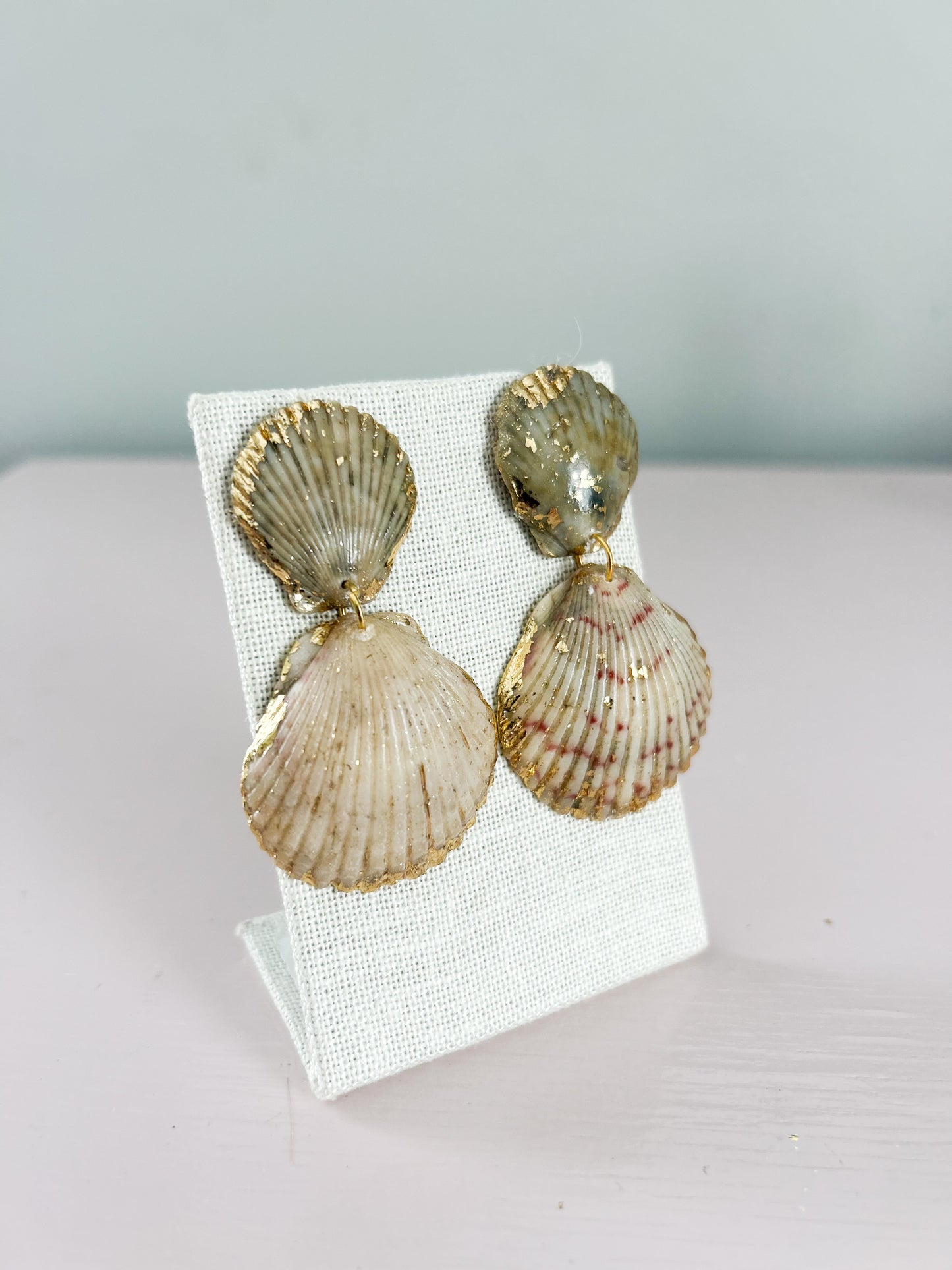 Yellow and Cream Invisible String Earrings