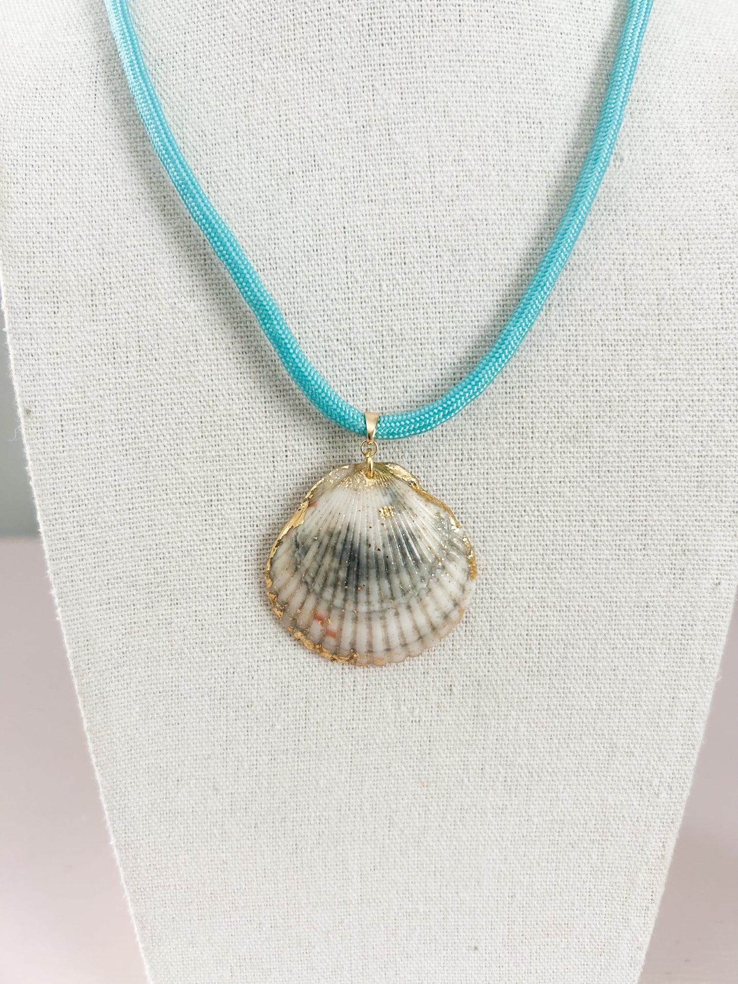 Blue and White Teal Fate of Ophelia Necklace
