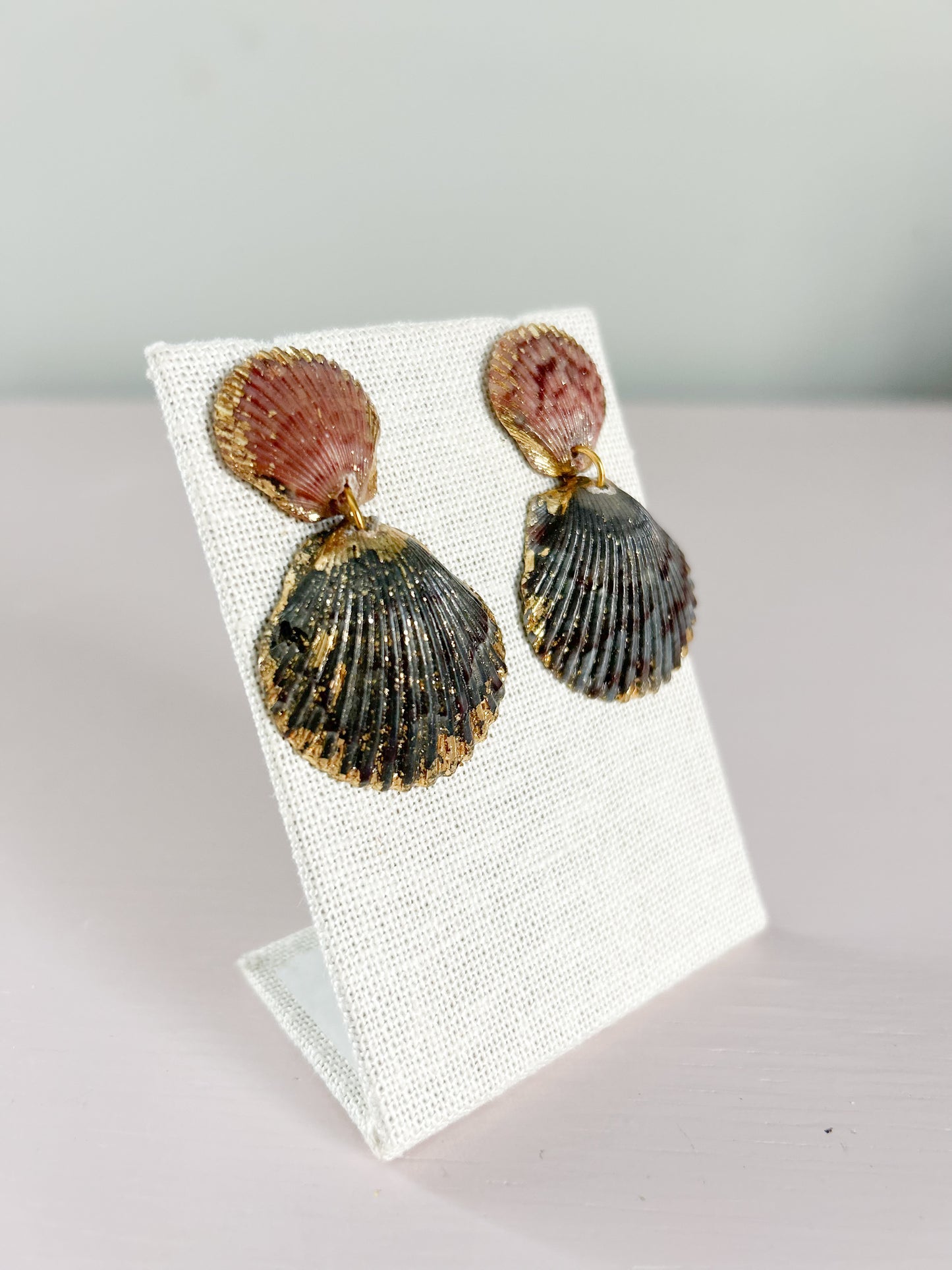 Blue and Pink Invisible String Earrings