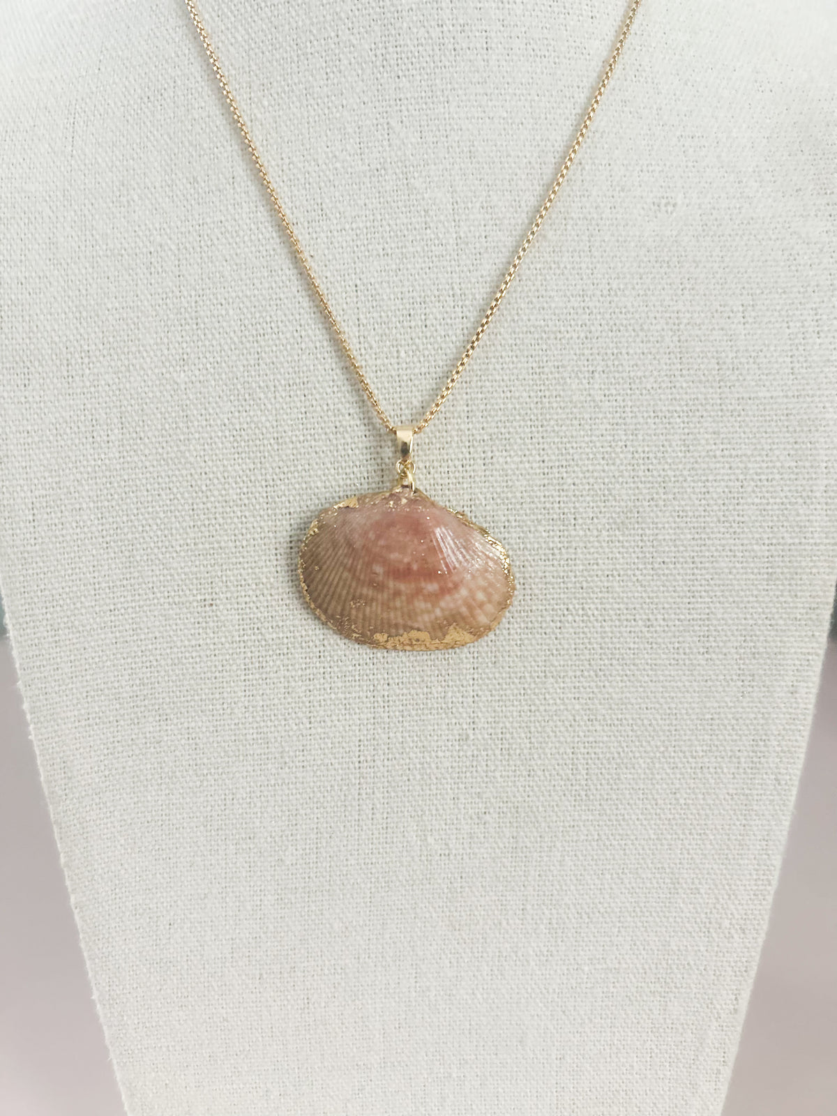 Pink Clam Shell Call It What You Want Necklace