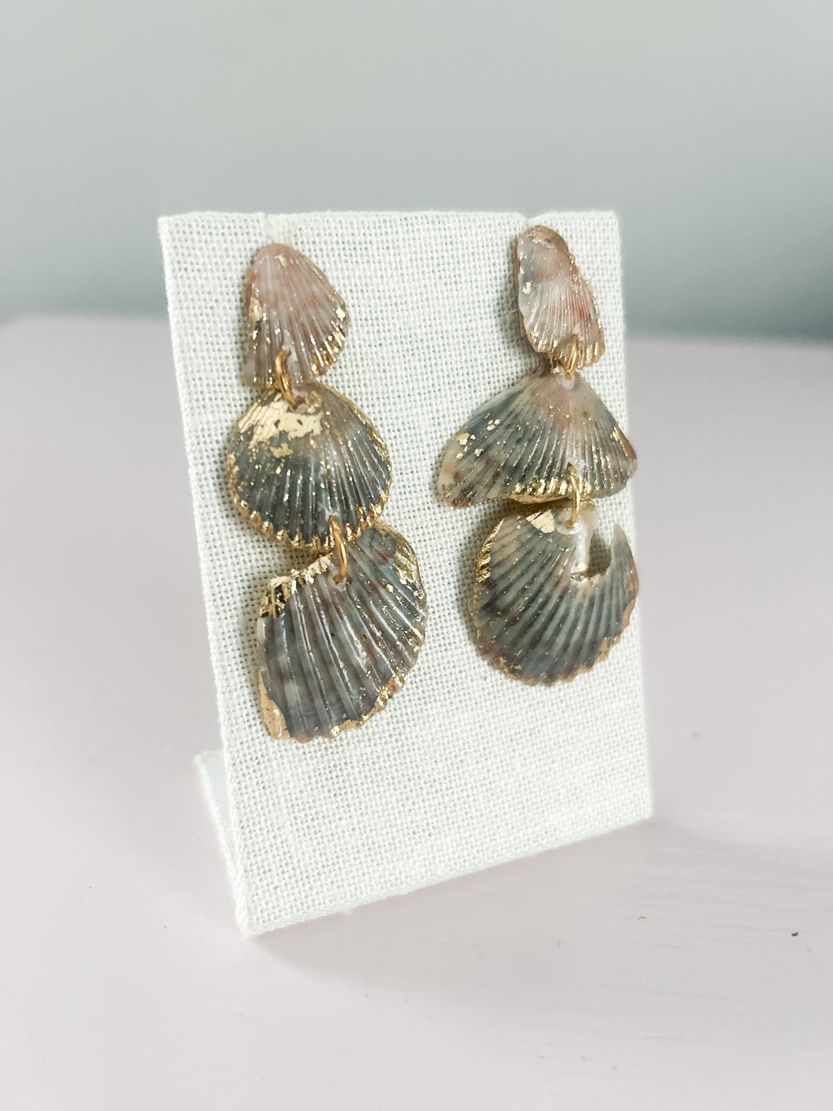 Grey and Orange Love Story Earrings