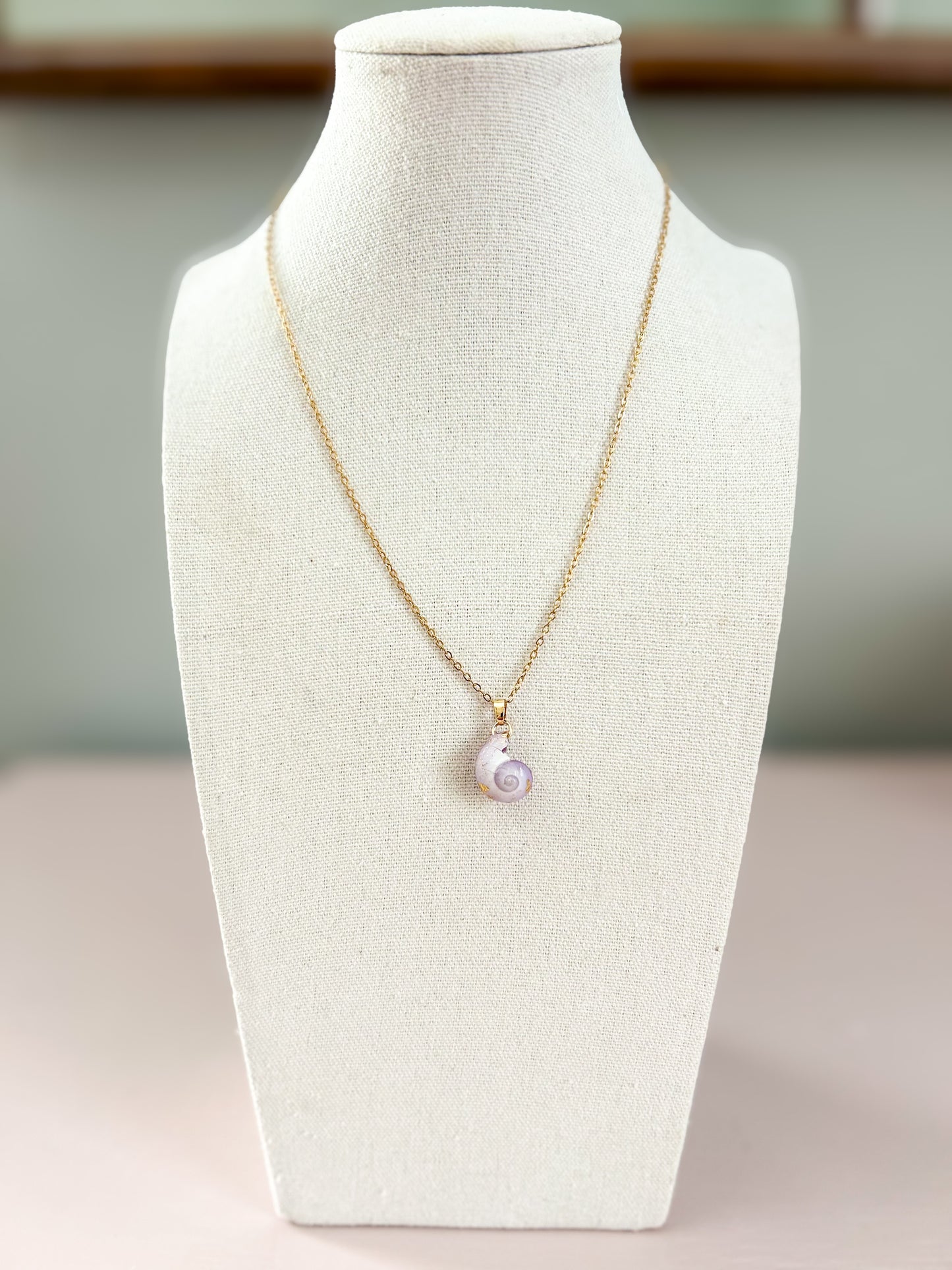 Small Purple Spiral Conch Shell Call It What You Want Necklace