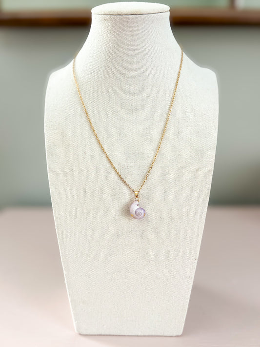 Small Purple Spiral Conch Shell Call It What You Want Necklace