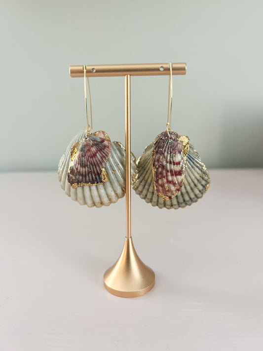 Red and Grey Exile Hook Earrings
