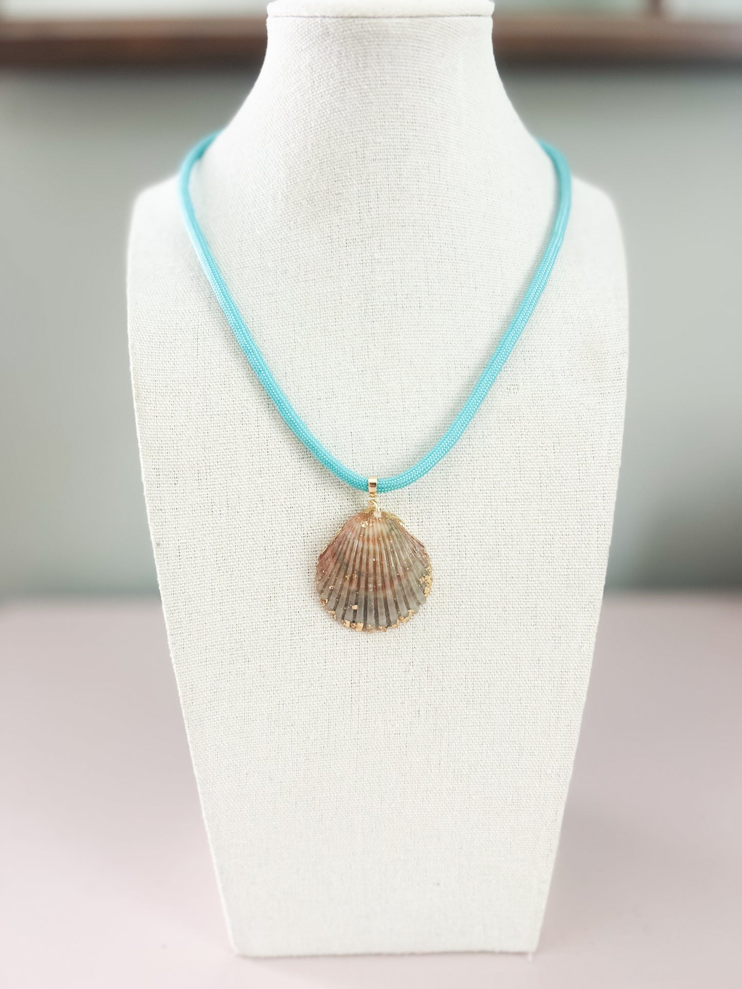 Orange and Green Teal Fate of  Ophelia Necklace