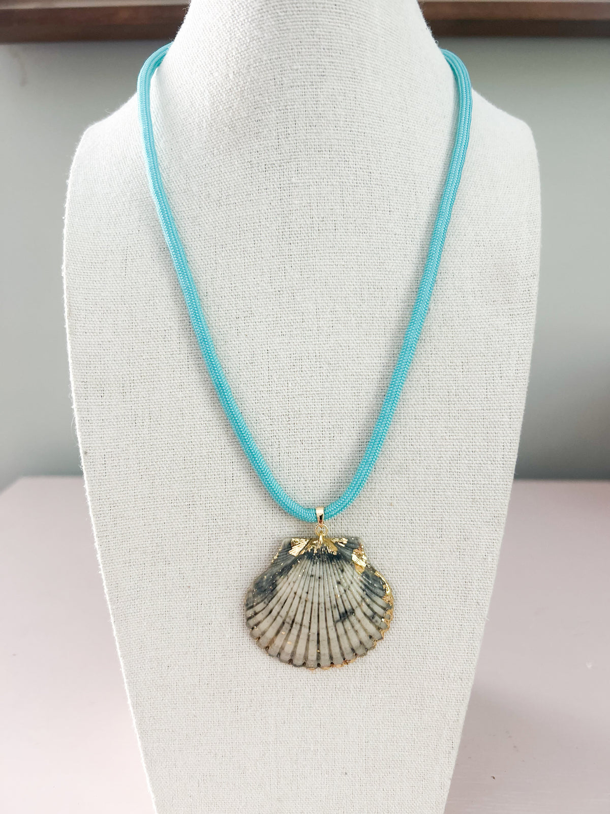 Teal Grey Fate of Ophelia Necklave