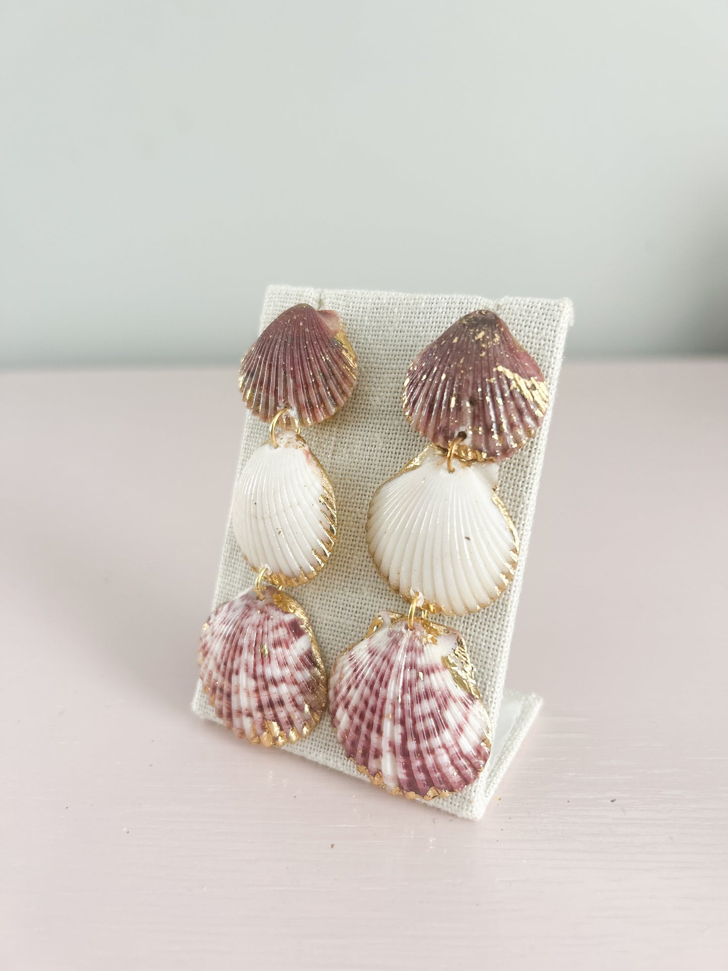 Red and Purple Large Gorgeous Earrings