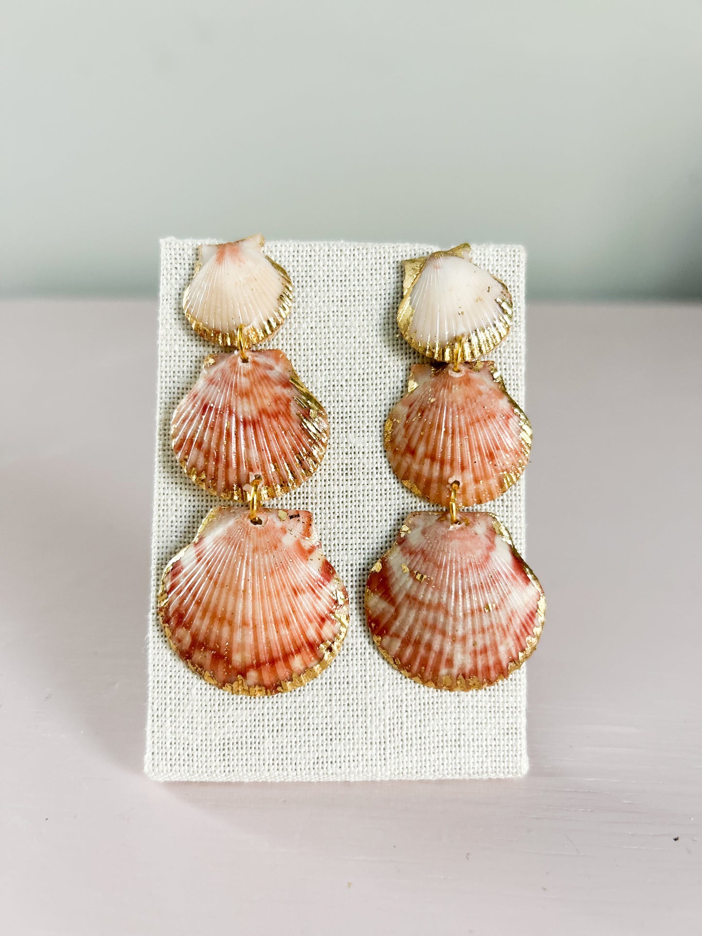Orange and White Gorgeous Earrings