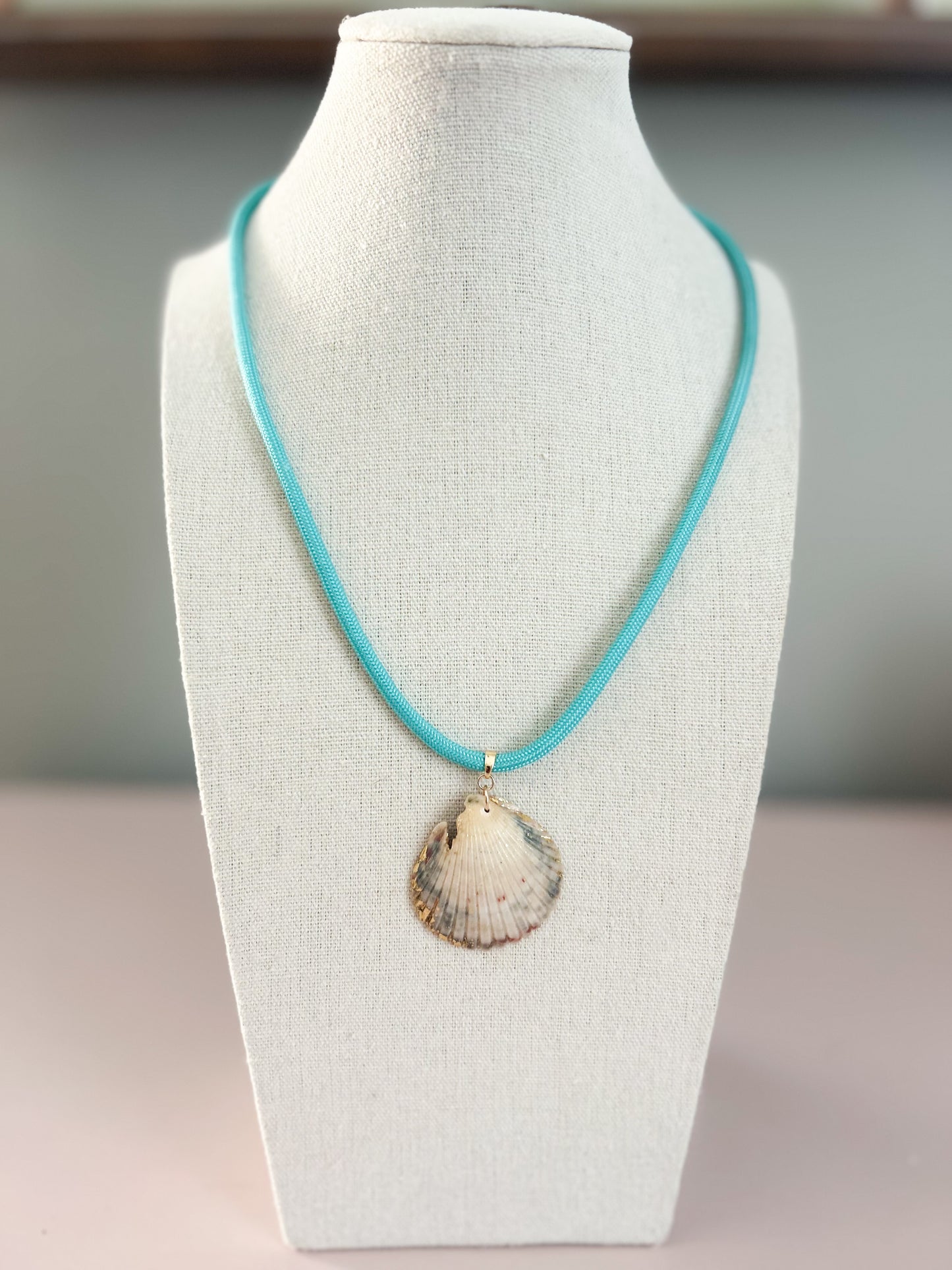 White and Grey Teal Fate of Ophelia Necklace