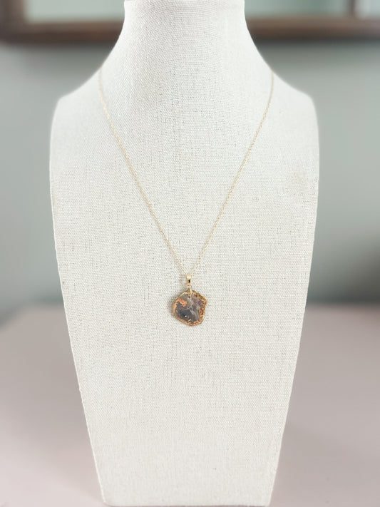 Flat Pearlized Shell Call It What You Want Necklace