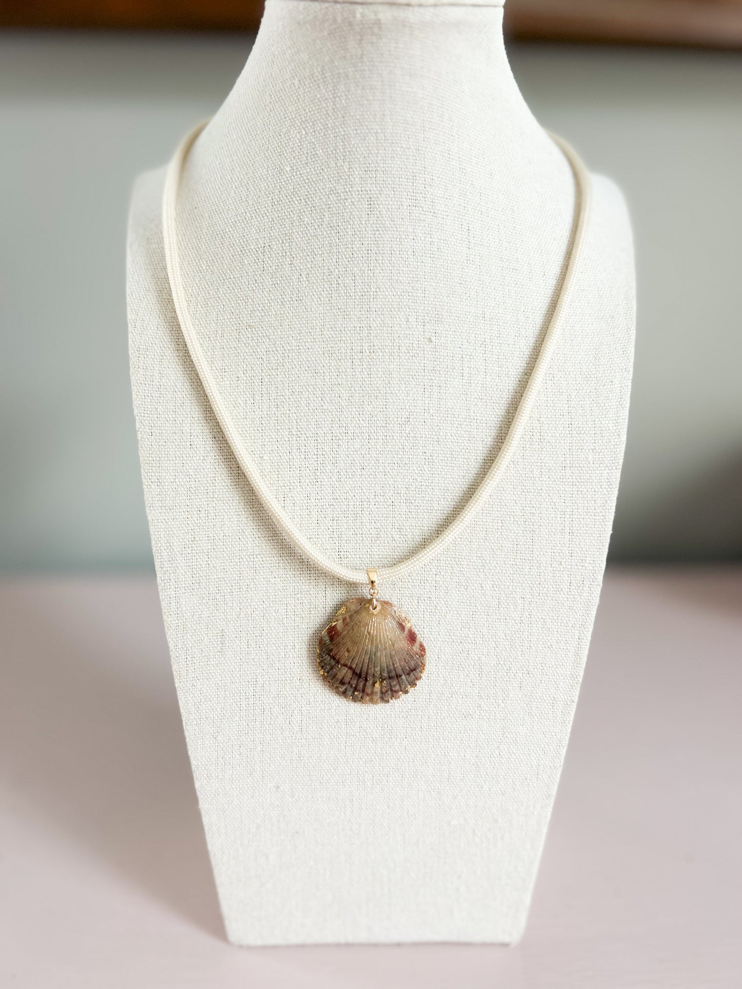 Marbleized Cream Fate of Ophelia Necklace