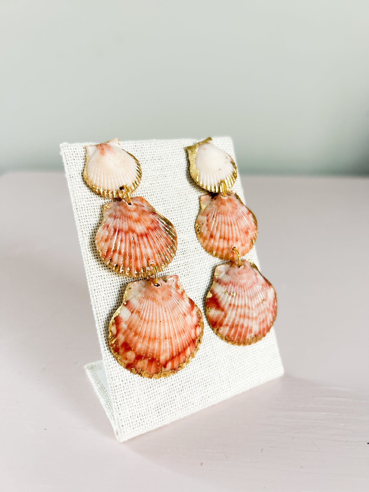Orange and White Gorgeous Earrings