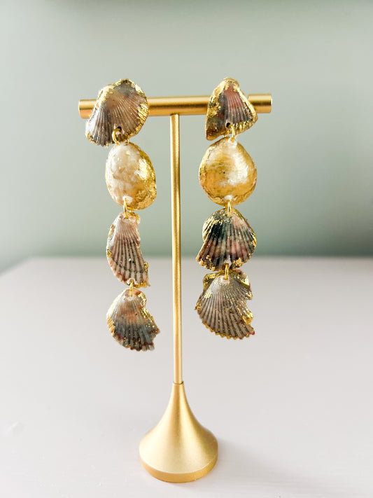 Pink and Grey All Too Well Stud Dangle Earrings