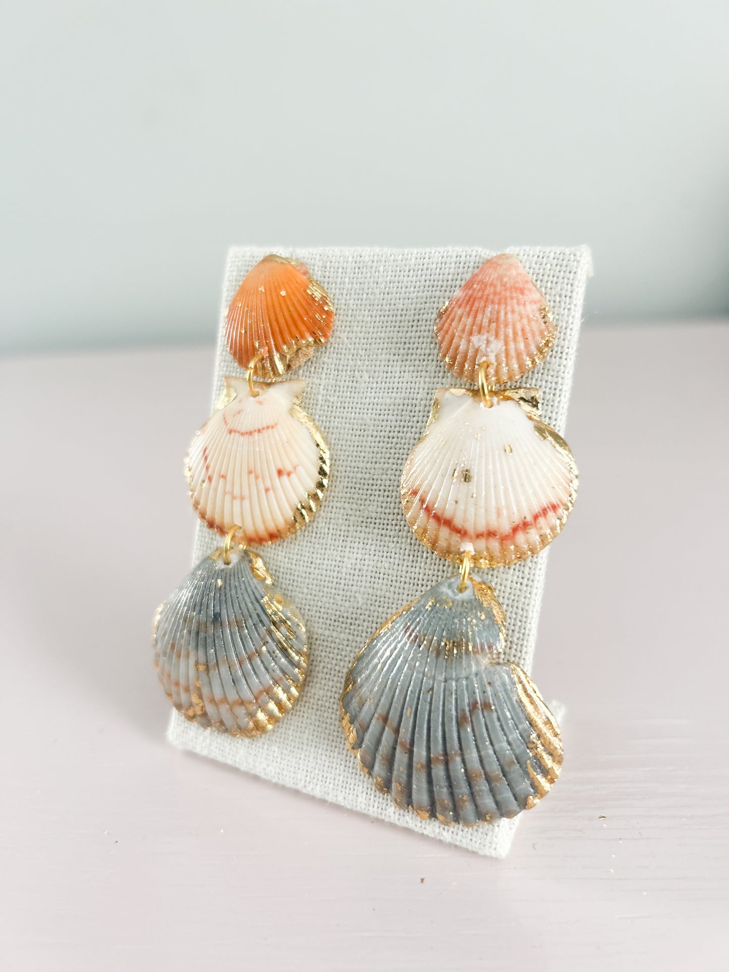 Orange and Blue Gorgeous Earrings