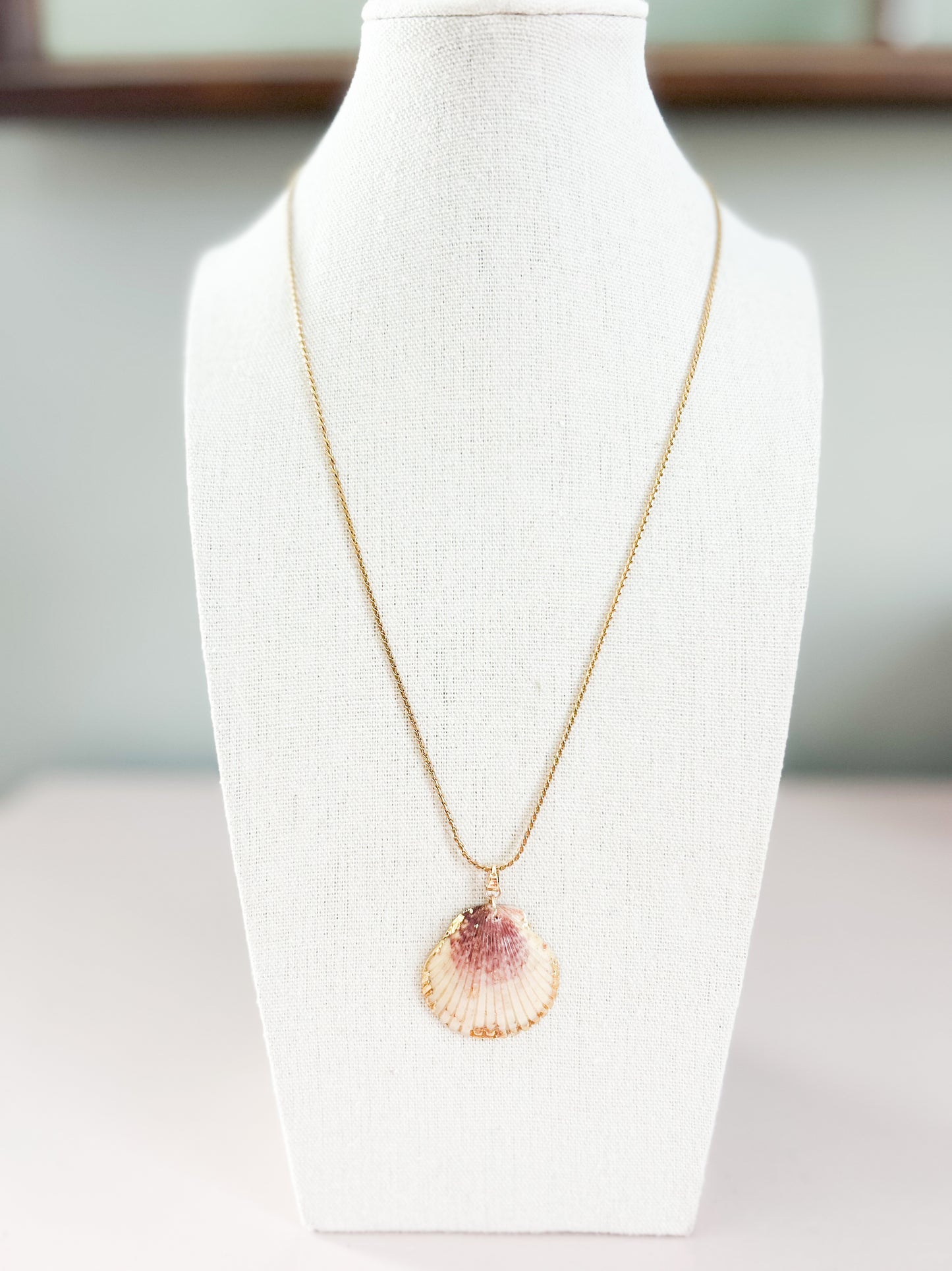 Pink And White Scallop Shell Call It What You Want Necklace