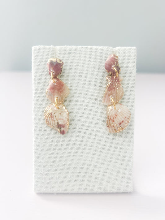 Pink and White Ombré Love Story Earrings