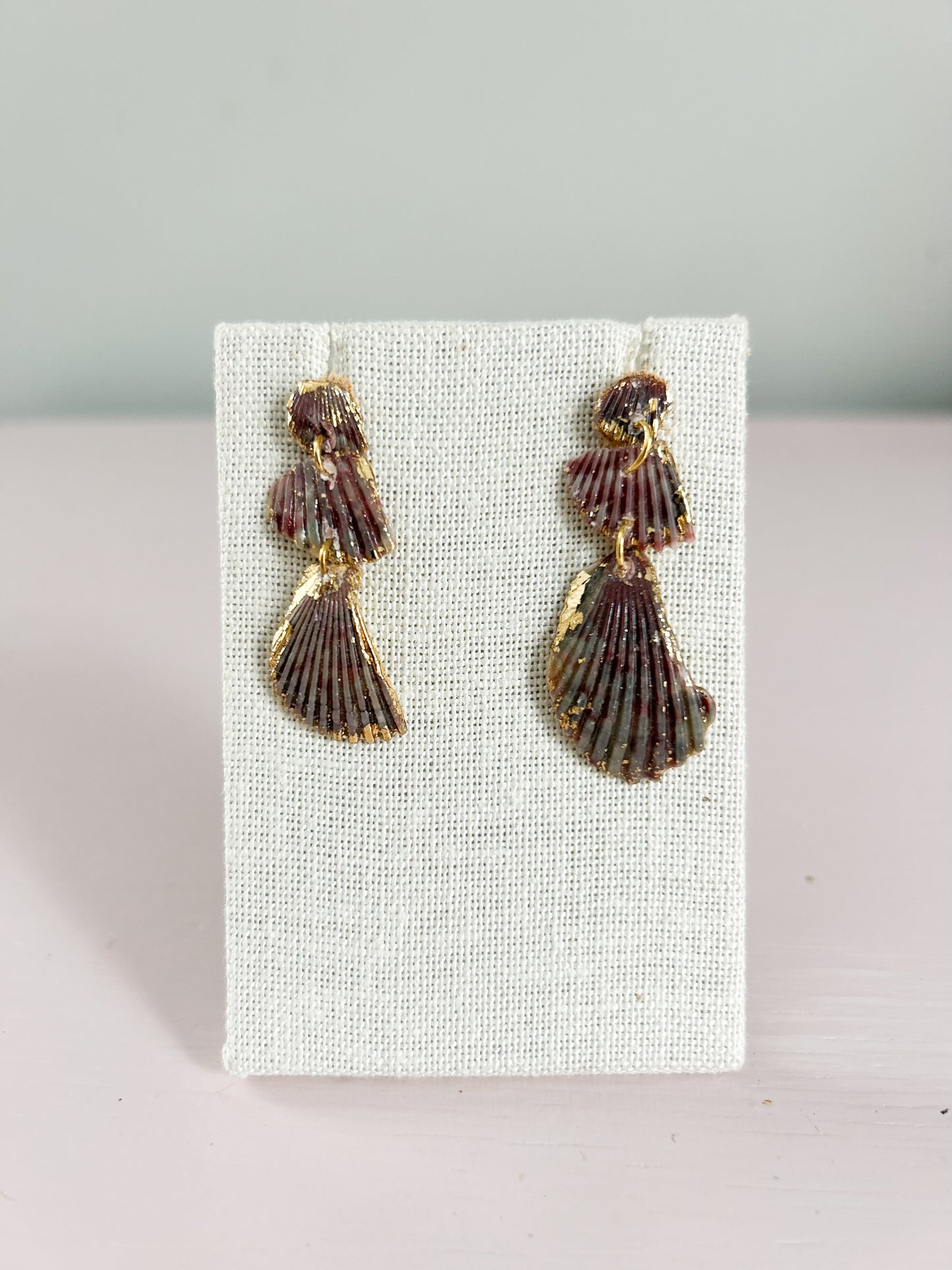 Purple and Grey Love Story Earrings