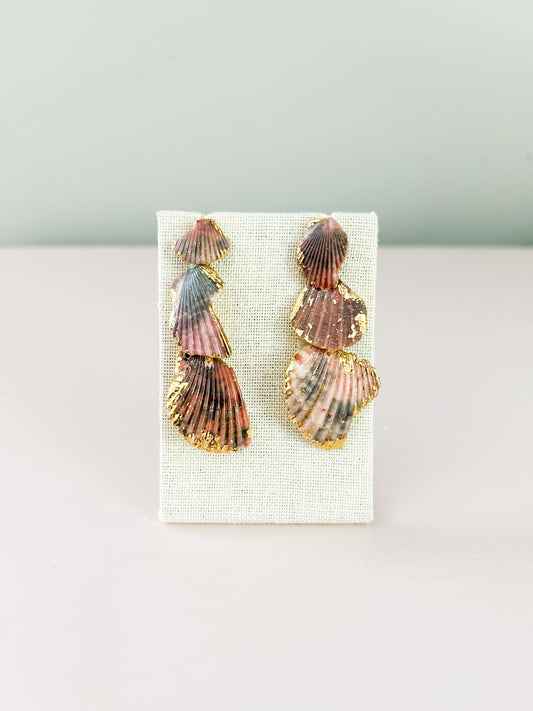 Pink and Grey Medium Love Story Earrings