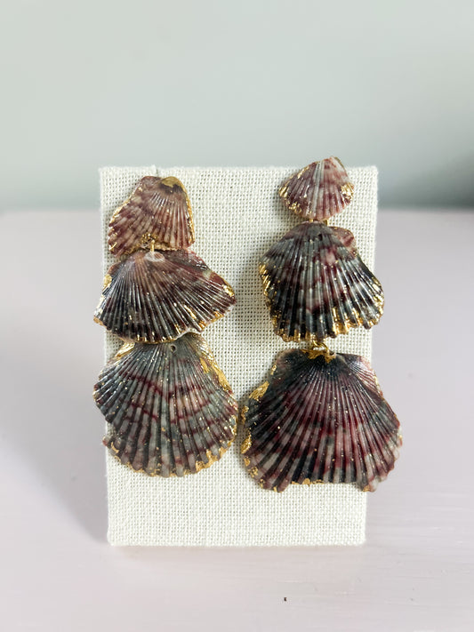Purple and Grey Love Story Earrings
