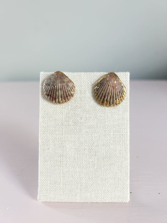 Grey Tiger Striped Miss Americana Studs