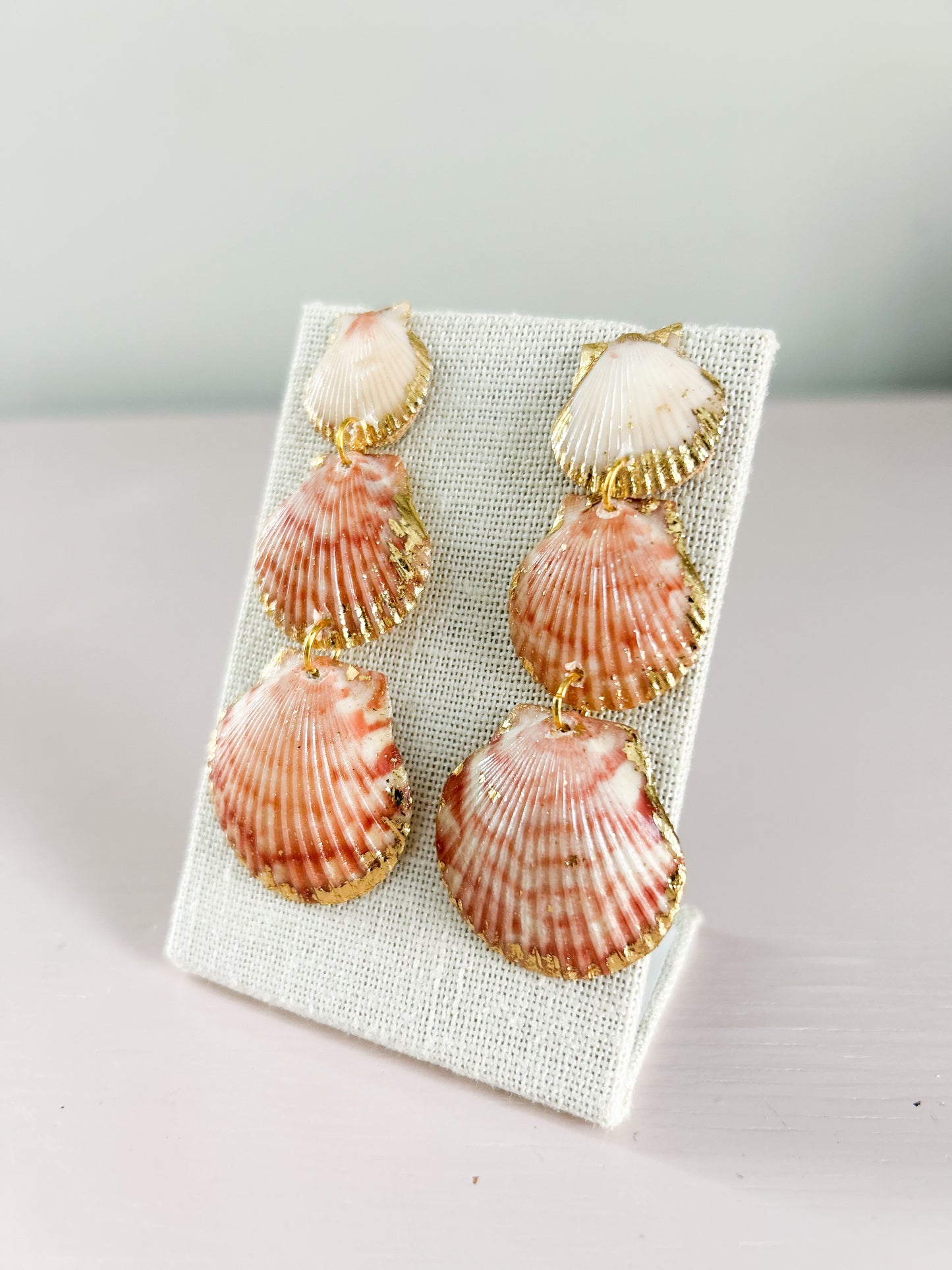 Orange and White Gorgeous Earrings