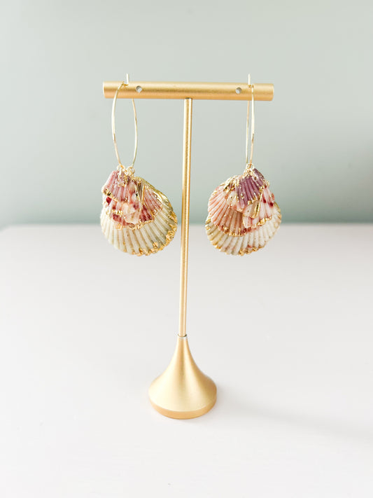 Pink and White Exile Hoops