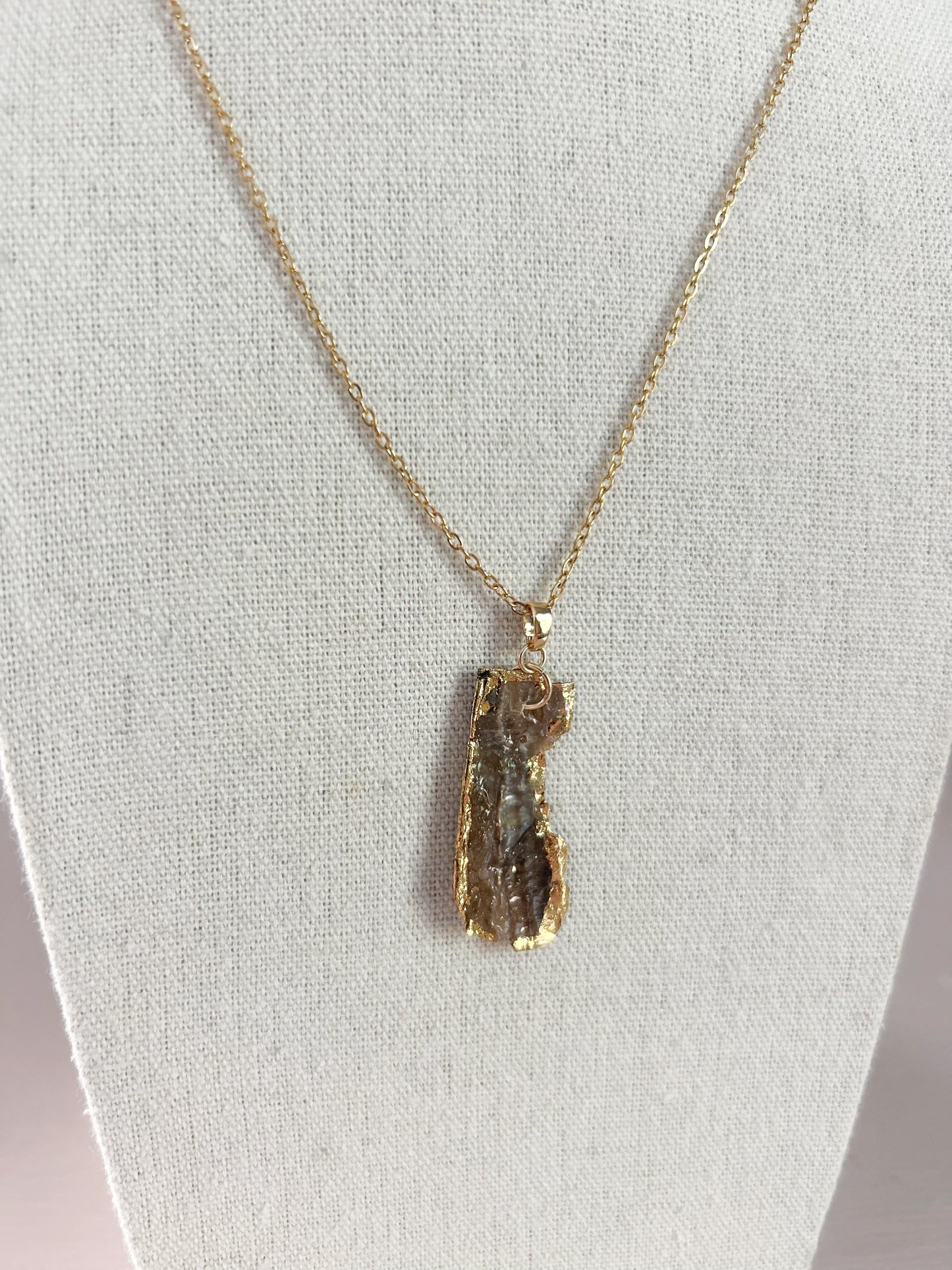 Pearlized Shell Piece Call It What You Want Necklace