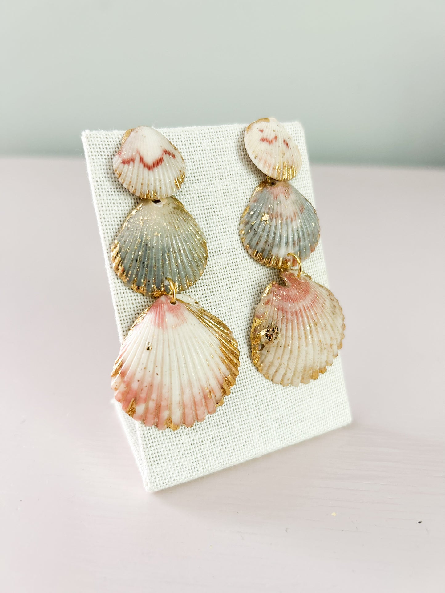 Pink and Grey Medium Gorgeous Earrings