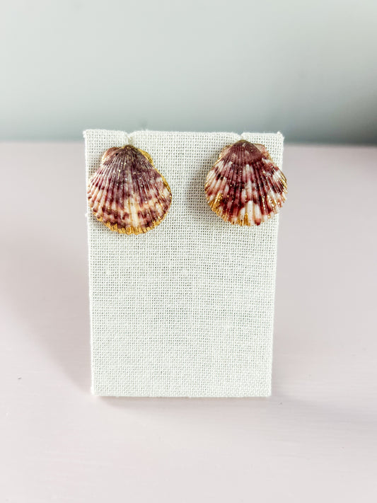 Purple and Cream Miss Americana Earrings
