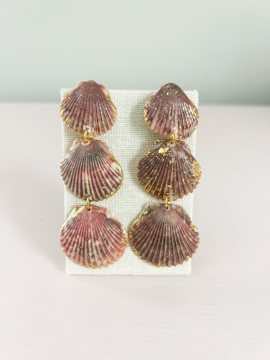 Red and Purple Large Gorgeous Earrings
