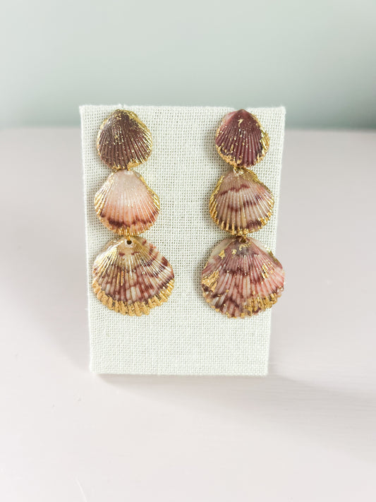 Red and Pink Striped Gorgeous Earrings