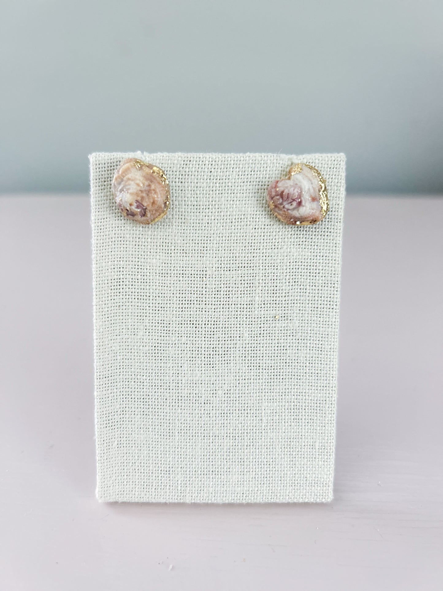 Oyster Shell August Stud Earrings