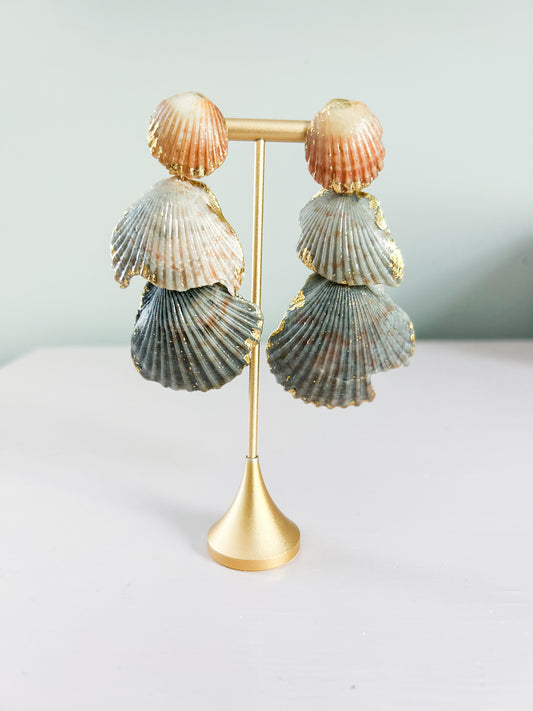 Grey and Orange Love Story Earrings