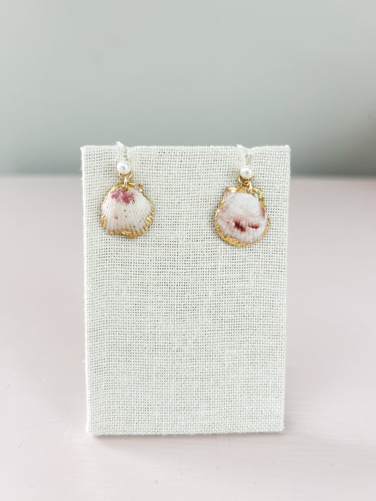 Pink and White Pearl Miss Americana Stud Dangles