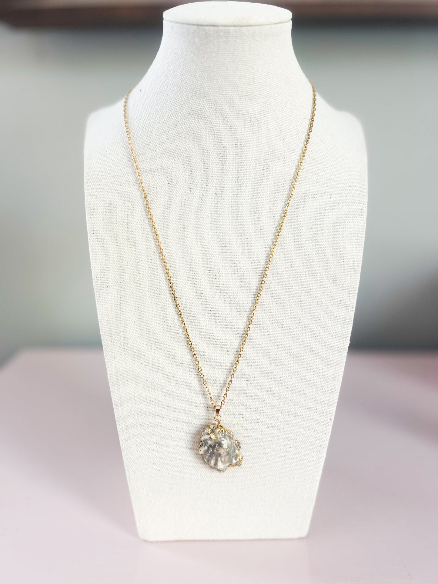 Mini Oyster Charm Necklace