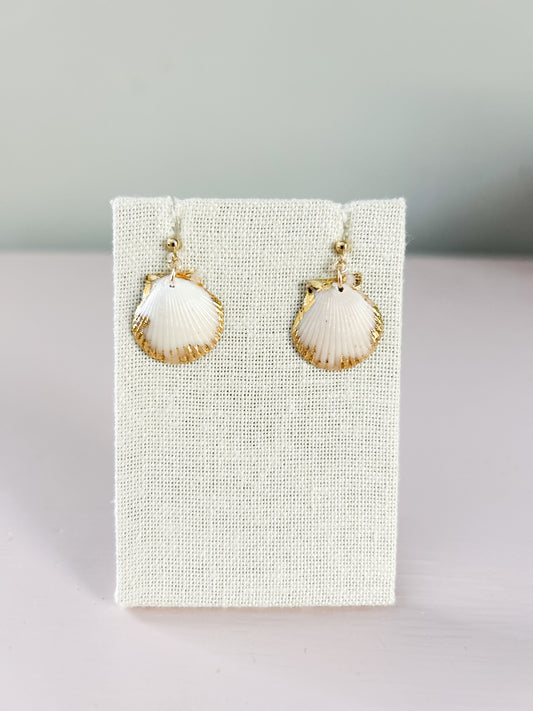 White Miss Americana Ball Stud Earrings