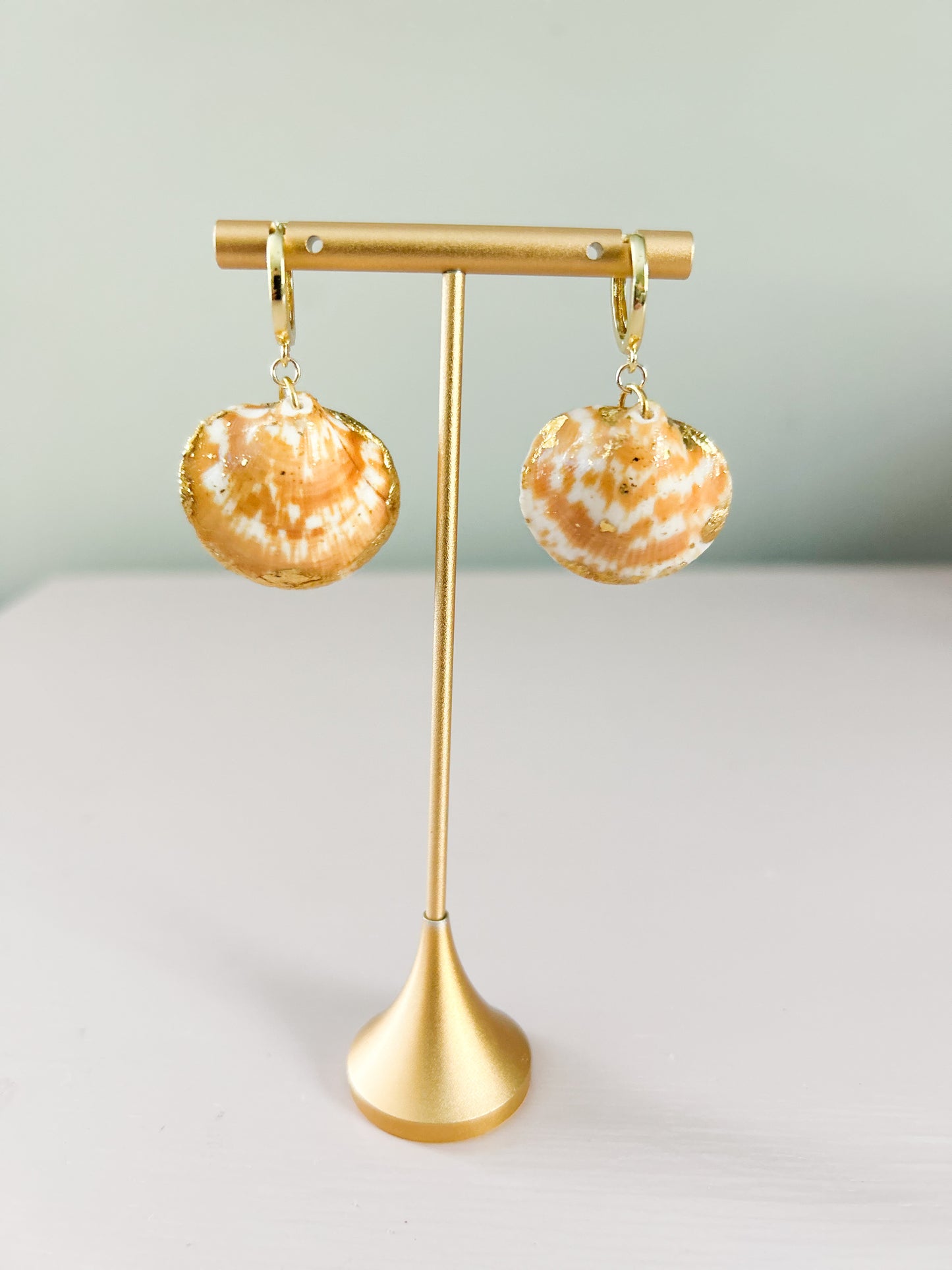Bittersweet Clam August Huggie Hoops
