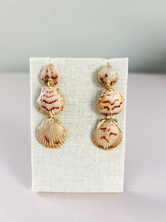 Small Red and Cream Gorgeous Earrings