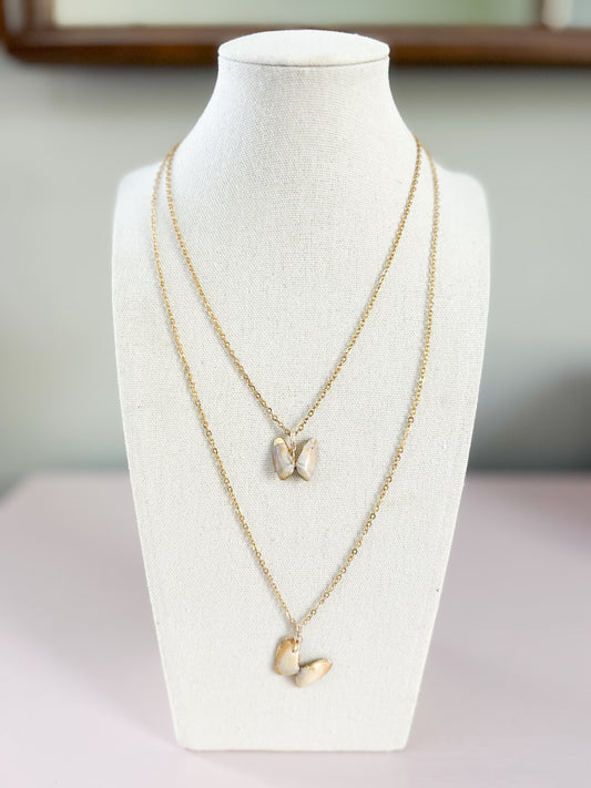 Clam Digger Butterfly Necklace