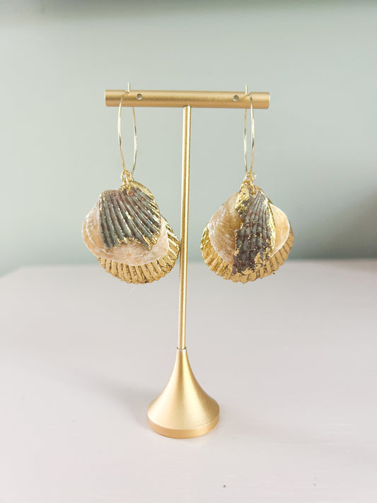Gold and Grey All Too Well Hoop Earrings