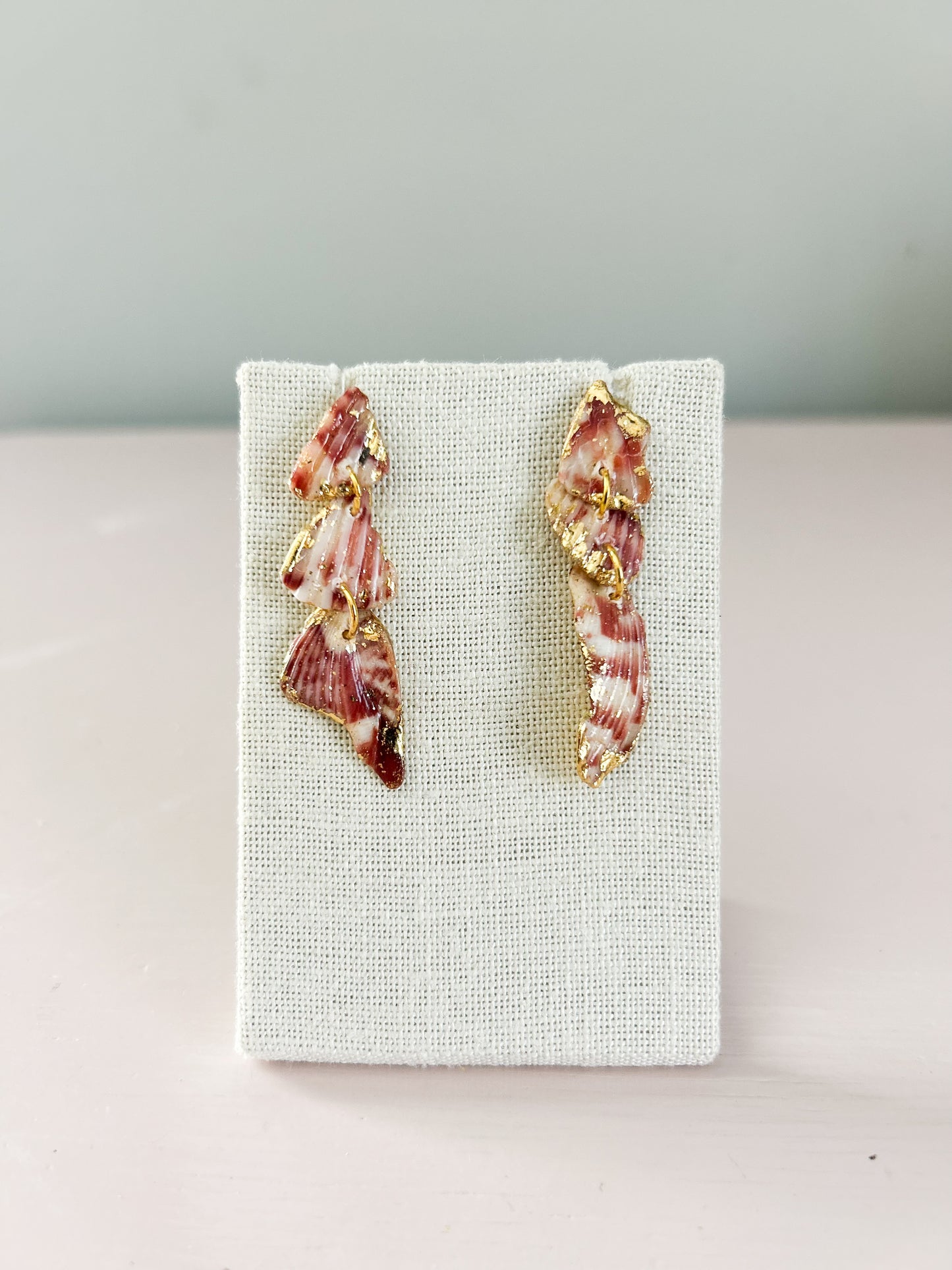 Red and White Love Story Earrings