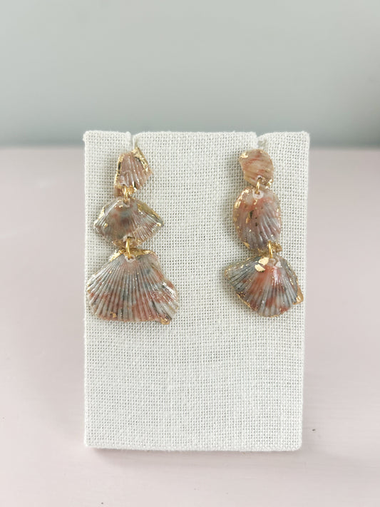 Grey and Orange Love Story Earrings