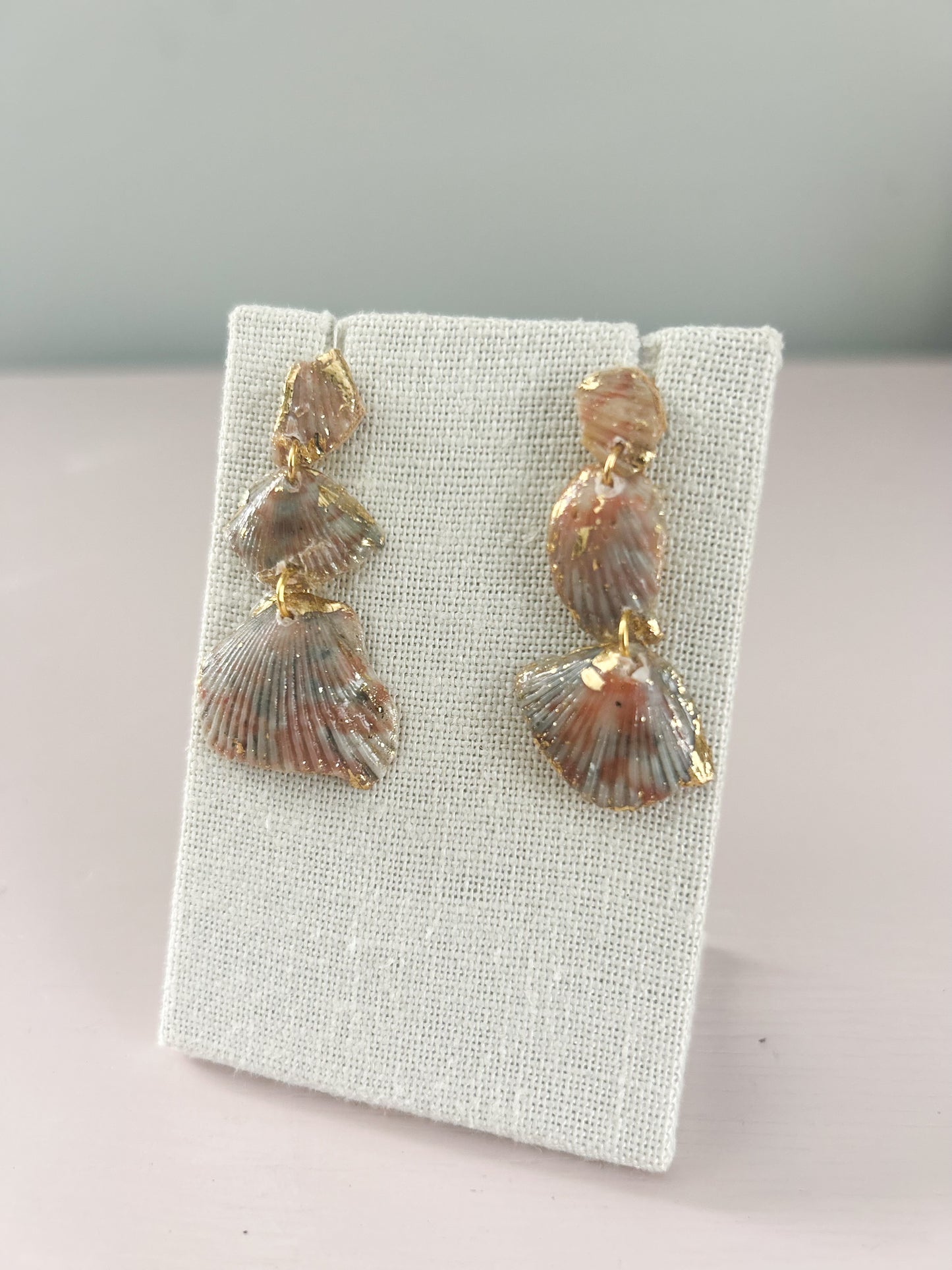Grey and Orange Love Story Earrings