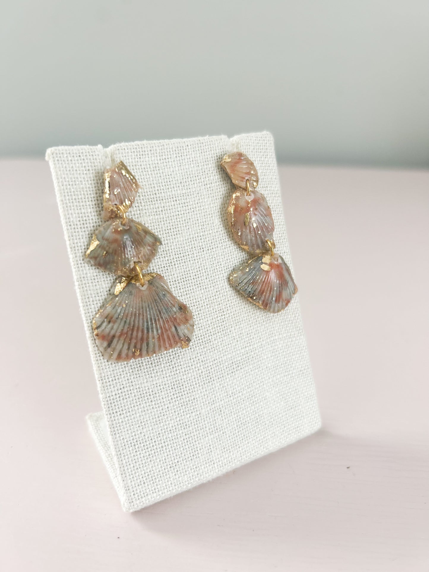 Grey and Orange Love Story Earrings